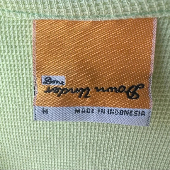 Done Down Under Swim Zip Coverup Bright Green/Yellow with Pockets size medium - Picture 6 of 7